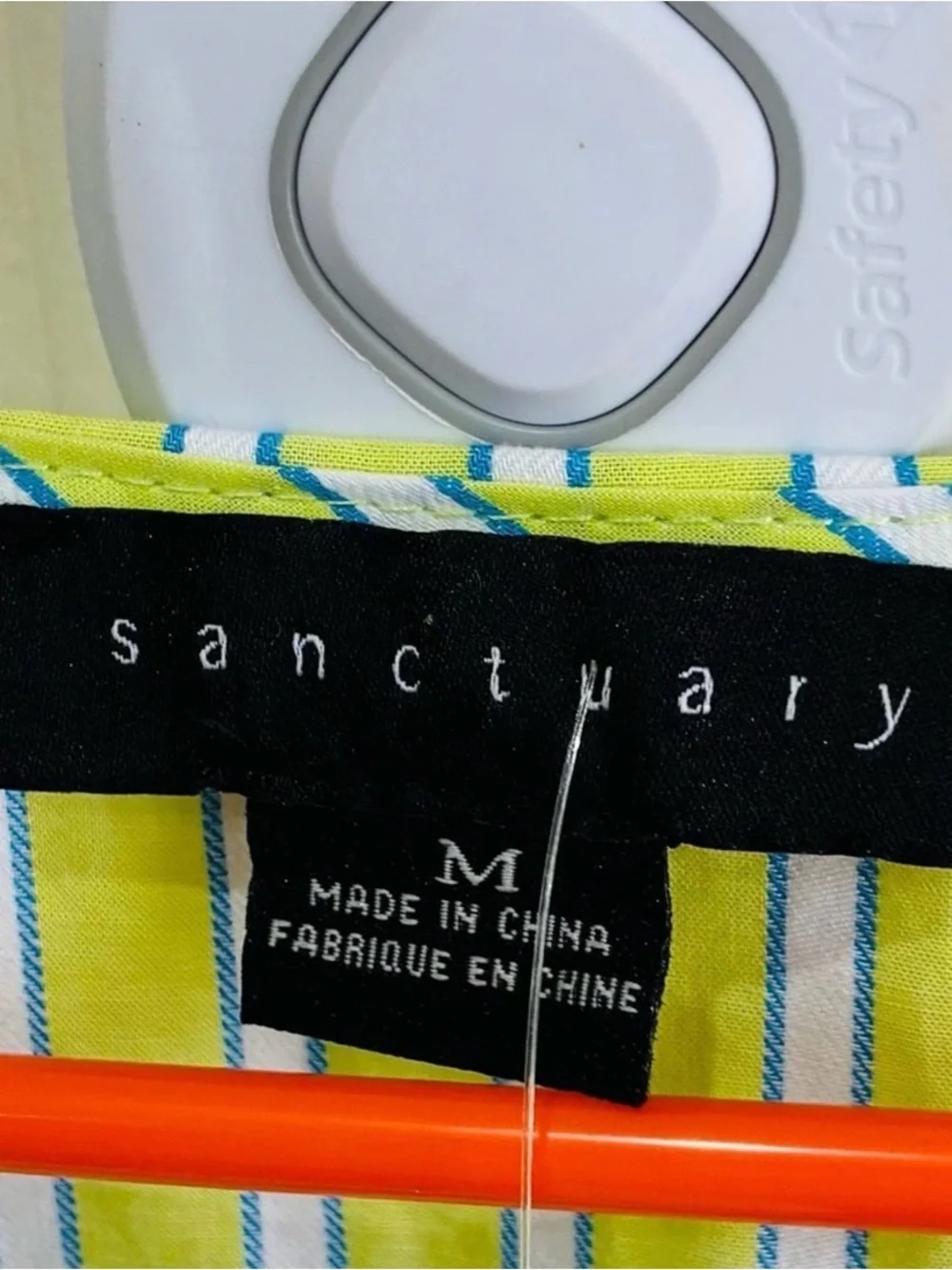 Anthropology Sanctuary Light Green Striped Blouse Size: Medium